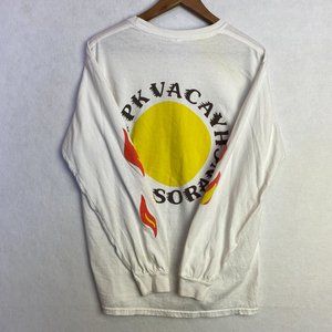 Gildan Church Kids Graphic Shirt Long Sleeve Crewneck White Yellow Size Medium